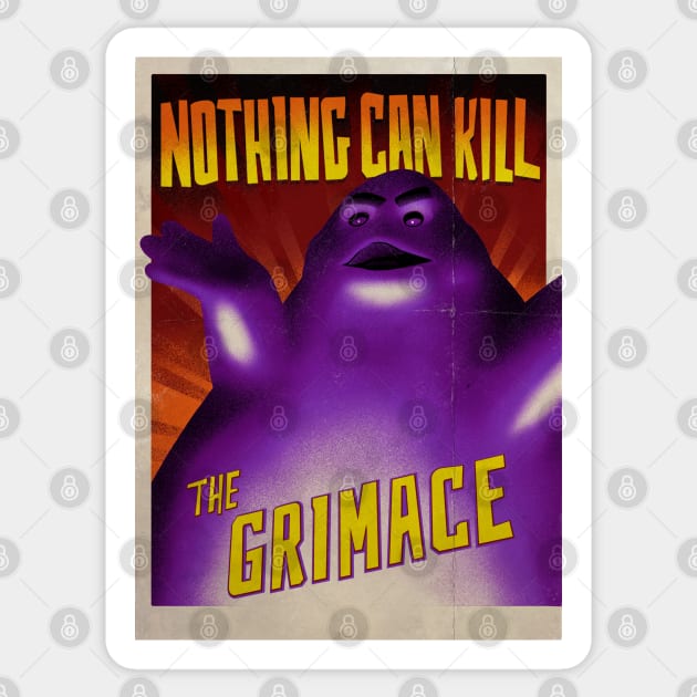 Nothing Can Kill... the Grimace! Sticker by MunkeeWear